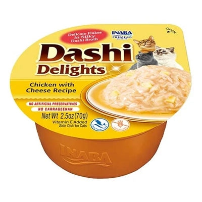 Inaba Dashi Delights Chicken with Cheese – Luxury Cat Snack with Broth & Cheese (70 g) - Image 2