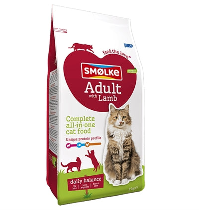 Smolke Cat Adult Lamb/Rice – All-in-one food with lamb, chicken and fish – 2 kg