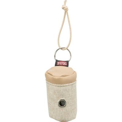 Trixie Poop Bag Holder Canvas Look & Faux Leather – Includes 20 Poop Bags