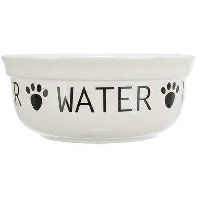 Trixie Ceramic Dog Water Bowl, White/Black - Image 2