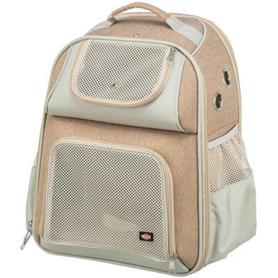 Trixie Dog Backpack Willow – Beige/Brown – 38 x 25 x 45 cm – Comfortable Backpack for Dogs up to 7 kg