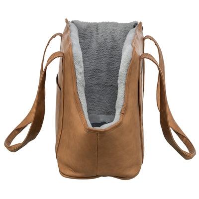 Trixie Evelyn Dog Bag – Brown/Gray – 40 x 20 x 30 cm – Luxury Carrier Bag with Plush Interior - Image 2
