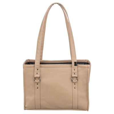 Trixie Citystyle Dog Bag – Faux Leather Cappuccino – 40 x 20 x 30 cm – Water-repellent and Elegant - Image 3