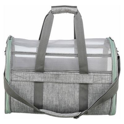 Trixie Dog Bag Dillon – Gray/Mint Green – 54 x 32 x 33 cm – Ventilated Travel Bag up to 10 kg