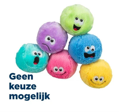 Trixie Plush Ball Recycled Assorted - Inexpensive dog toy - Image 1