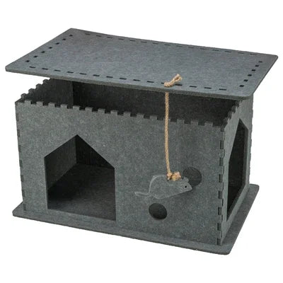 Trixie Lene Felt Cat House, Grey - Image 2