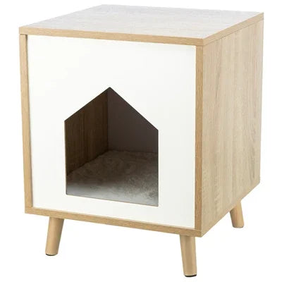 Trixie Isa Cat House, Wood Look, Light Brown / White