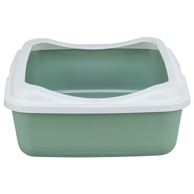 Trixie Classic Cat Litter Box with Edge Sage / White - Image 2