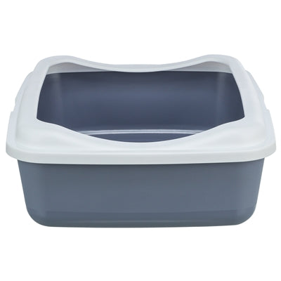 Trixie Classic Cat Litter Box with Edge Purple/White - Image 2