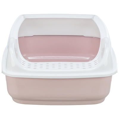 Trixie Delio Cat Litter Box with Edge Printed Light Pink/White - Image 2