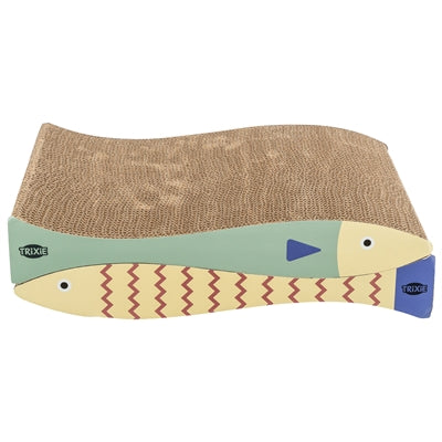 Trixie Cat Scratching Mat Fish with Catnip Mint Green / Cream