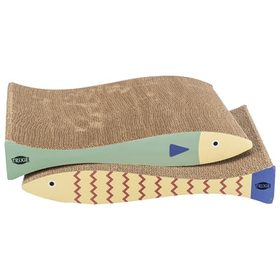 Trixie Cat Scratching Mat Fish with Catnip Mint Green / Cream - Image 2