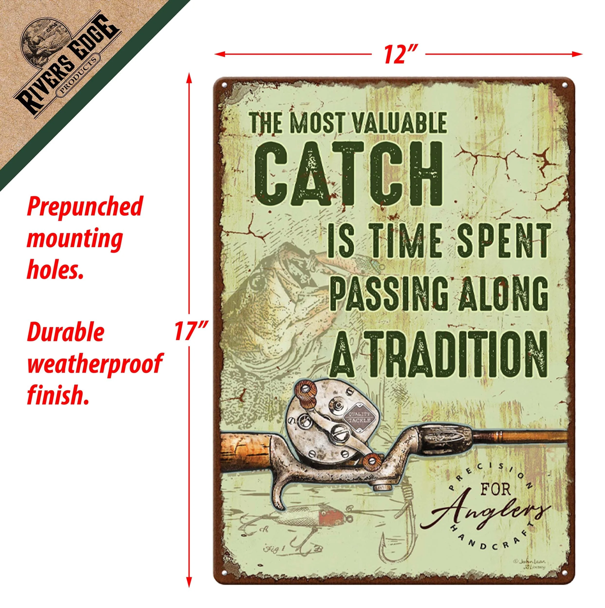 Tin Sign 12in x 17in-Most Valuable Catch - Image 2
