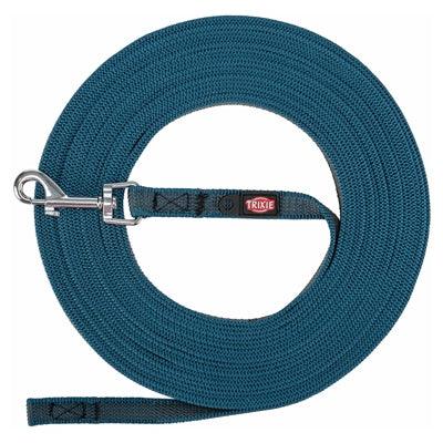 Trixie Dog Leash Tow Line With Rubber Anti-Slip Petrol Blue – tracking line from 5 to 15 meters