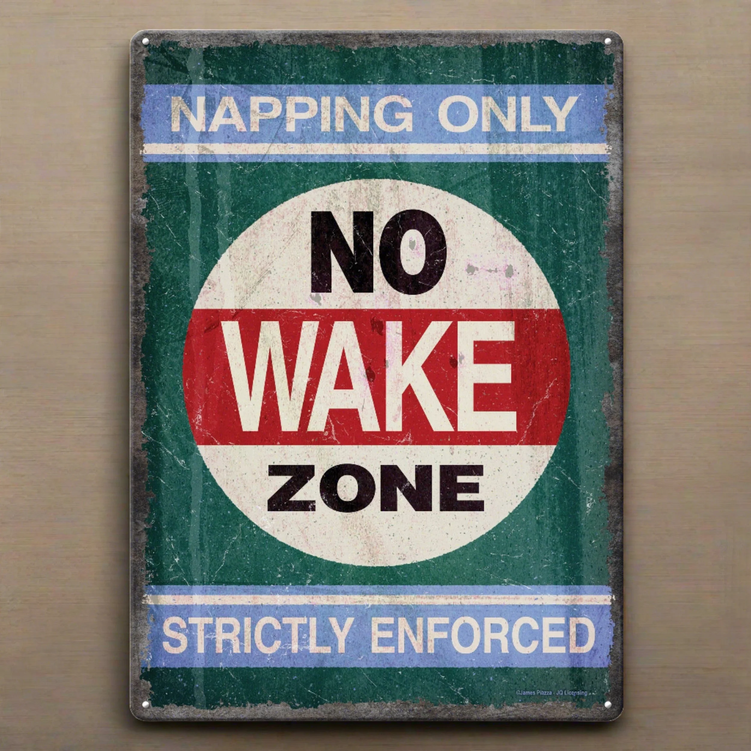 Tin Sign 12in x 17in-No Wake Zone
