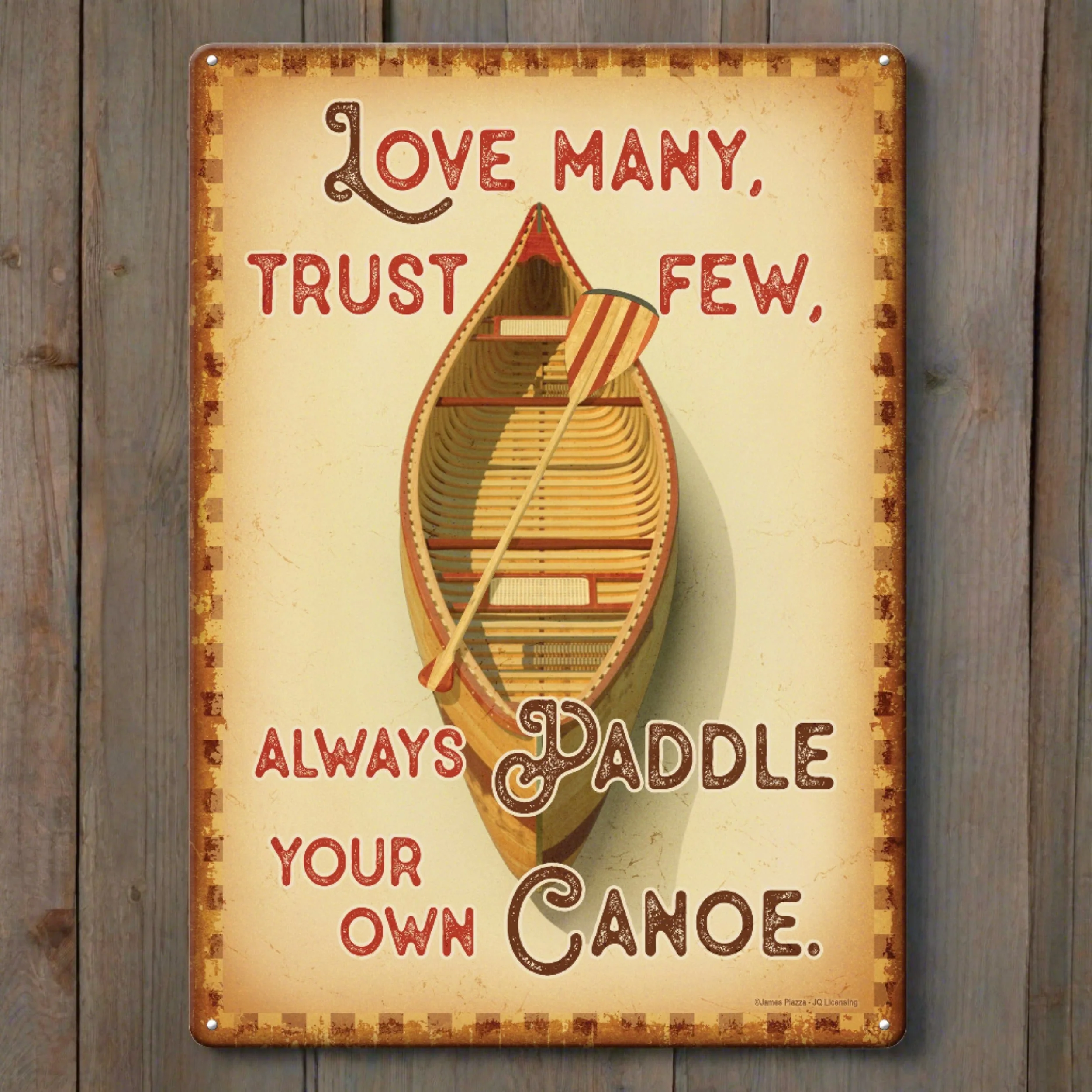 Tin Sign 12in x 17in-Paddle Your Own Canoe
