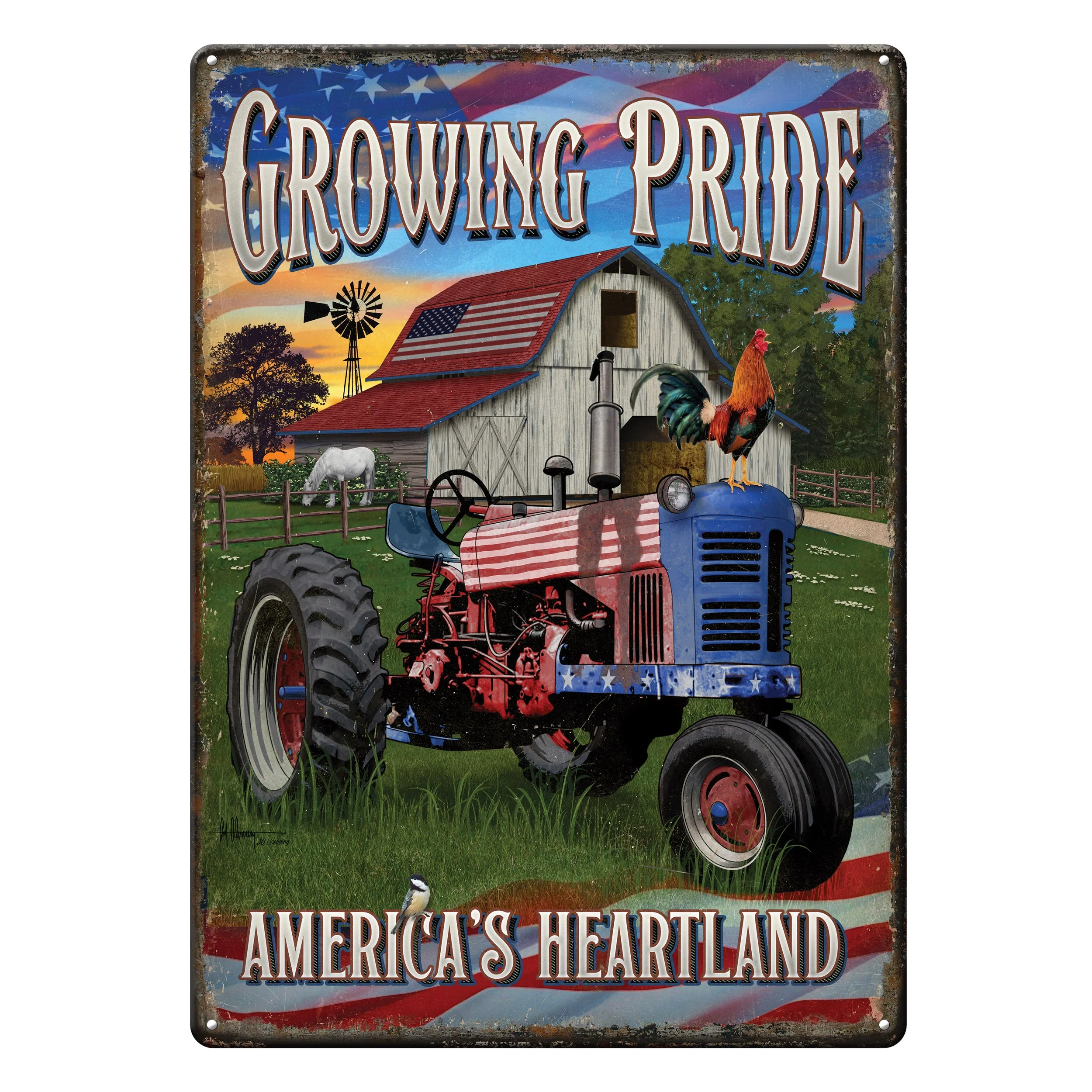 Tin Sign 12in x 17in-Growing Pride
