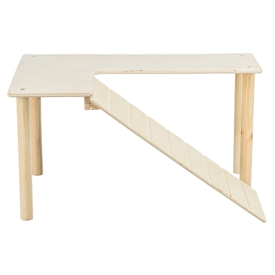 Trixie Platform with Ramp for Mice/Hamsters, Untreated Wood - Image 1