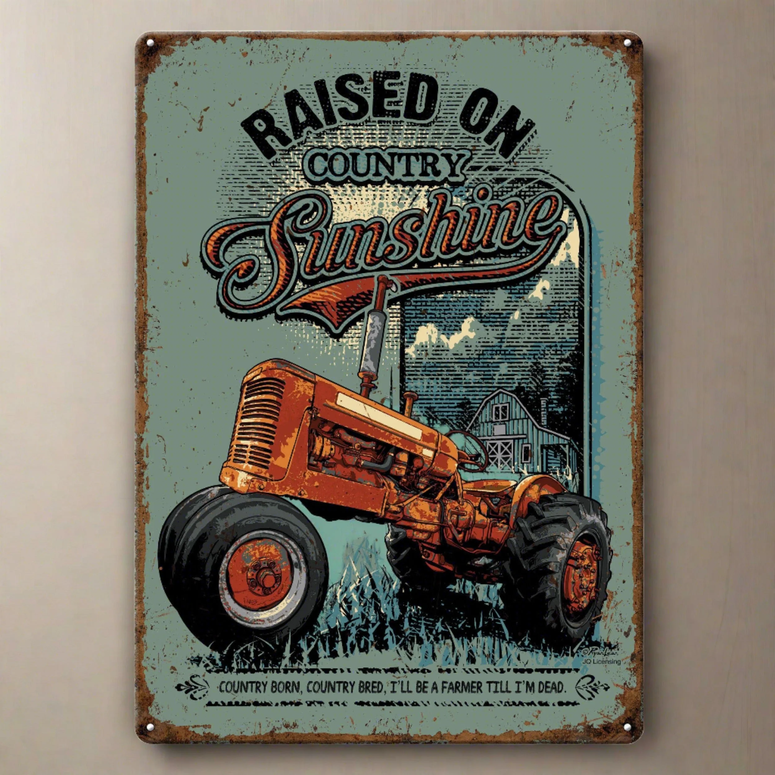 Tin Sign 12in x 17in-Raised on Sunshine