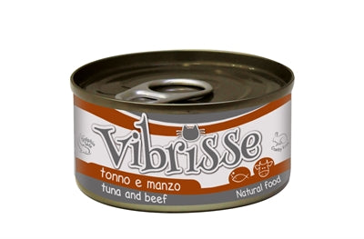 Vibrisse Cat Tuna & Beef – Natural Complementary Cat Food in Moisture (24 x 70 g)