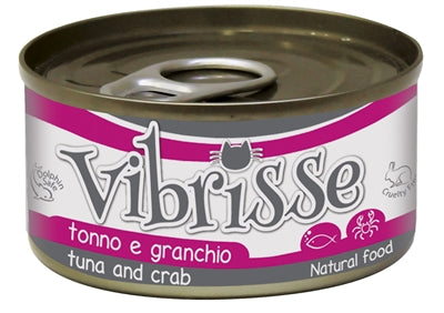 Vibrisse Cat Tuna & Crab – Natural Complementary Cat Food in Moisture (24 x 70 grams)