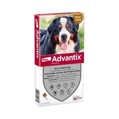 Bayer Advantix Spot-On >40 kg – Fast protection against fleas, ticks & biting insects (4 pipettes)