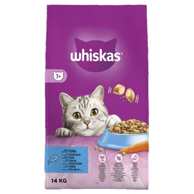 Whiskas Adult Tuna With Vegetables – Complete cat food with tuna – 14 kg - Image 1