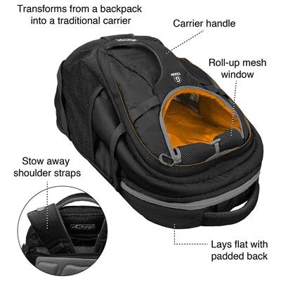 Kurgo G-Train Backpack – Black – 41.3 x 22.9 x 50.2 cm – Outdoor Backpack with Dog Compartment up to 11 kg - Image 3