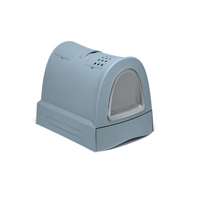 Imac Cat Litter Box Zuma 2nd Life With Sliding Drawer Avio Blue