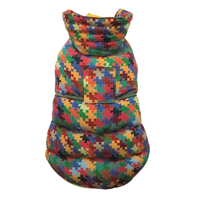 Croci Puzzle Dog Jacket, Lined - Image 1