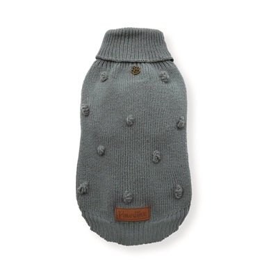 Croci Homy Pompon Dog Sweater, Grey - Image 1
