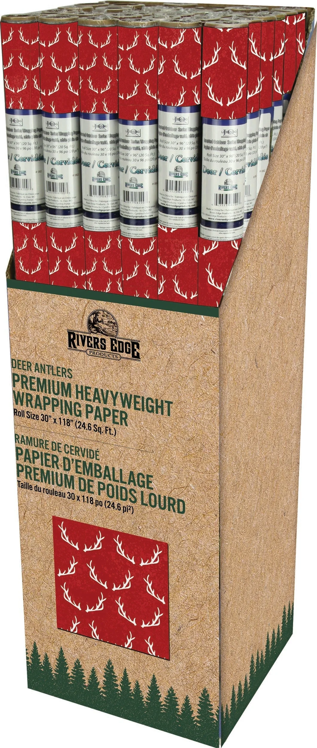 Gift Wrap Premium 118in x 30in-Deer Antlers - Image 2