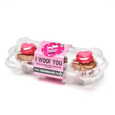 The Barking Bakery I Woof You Valentine Mini Iced Woofins Trio Assortment - Image 3