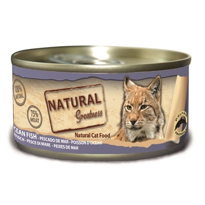 Natural Greatness Ocean Fish – 100% Natural & Hypoallergenic Cat Food with Sea Fish (70g) - Image 1