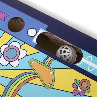 Rosewood Cat Scratching Post and Play Tunnel, Blue - Image 3