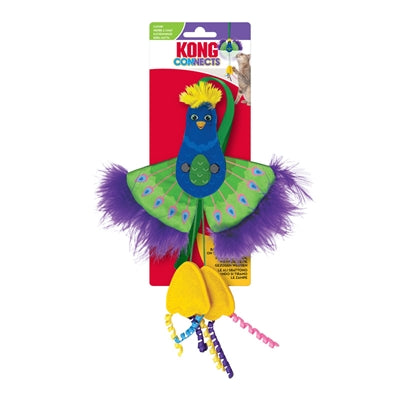 Kong connects pauw - fladderende linten & catnipvulling - 44x20x0,6 cm - Image 3