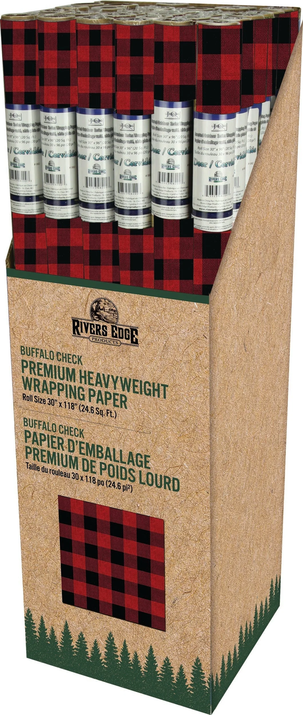 Gift Wrap Premium 118in x 30in-Buffalo Check - Image 2