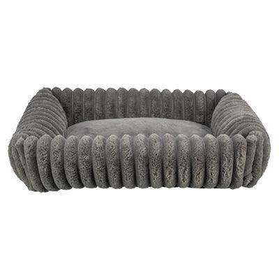 Trixie dog basket Lonni corduroy angular gray – For small to large dogs