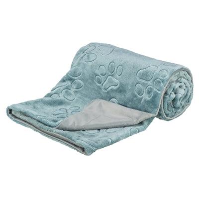 Trixie dog blanket Barry soft plush blue/gray - 70x50 cm, 100x75 cm or 150x100 cm - Image 2