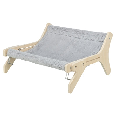 Trixie Wooden Hanging Hammock, Untreated, Grey