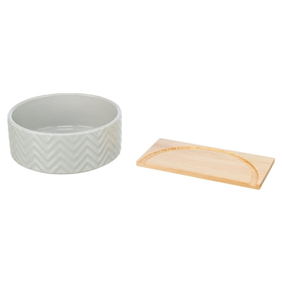 Trixie Sand Bath with Platform for Guinea Pigs / Hamsters, Ceramic / Wood - Image 3