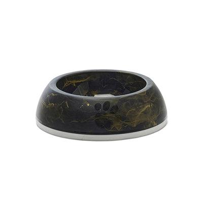 Savic Delice 1 Food Bowl, Marble Black / Gold