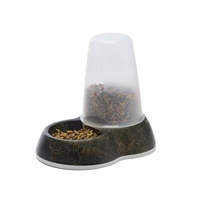 Savic Loop Marble Food Dispenser, Black/Gold - Image 2