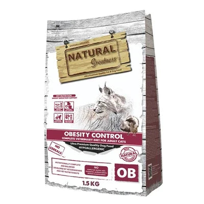 Natural Greatness Veterinary Diet Cat Obesity Control – Grain-free diet food for cats – 1.5 kg & 5 kg - Image 2