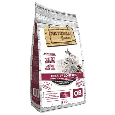 Natural Greatness Veterinary Diet Cat Obesity Control – Grain-free diet food for cats – 1.5 kg & 5 kg - Image 1