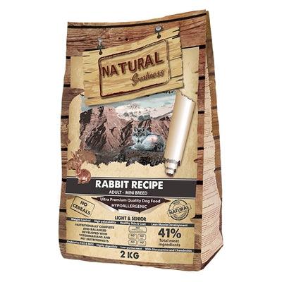 Natural Greatness Rabbit Senior/Light Mini - Grain-free dry food for small breeds - 2 kg - Image 1