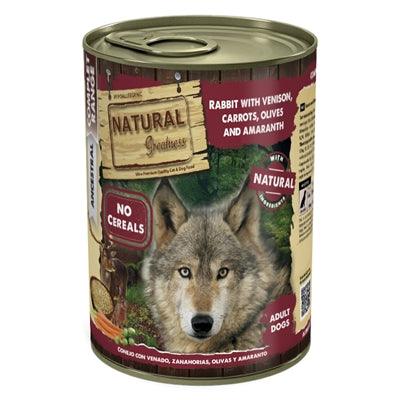 Natural Greatness Rabbit/Deer/Carrot – Hypoallergenic wet food – 400 grams