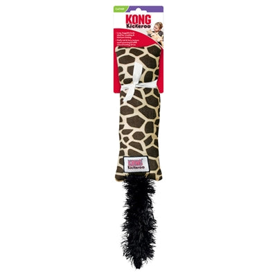 Kong kickeroo giraffe print - lang worstelspeelgoed met premium catnip - - Image 3