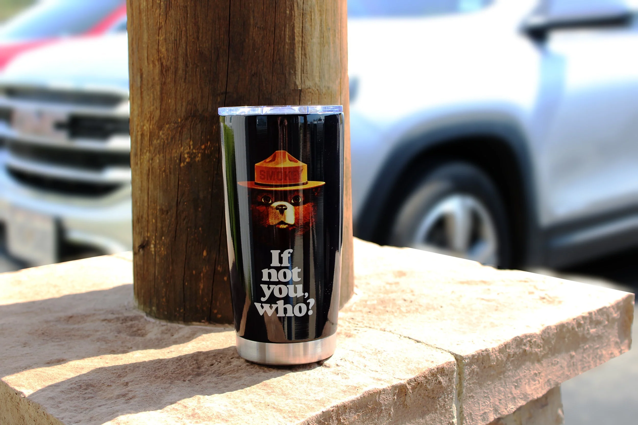 Tumbler 20oz-Smokey Bear If Not You Who - Image 3