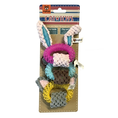 Fofos tiny triple ears - kalmerende catnip speeltjes set - 3 stuks - Image 2